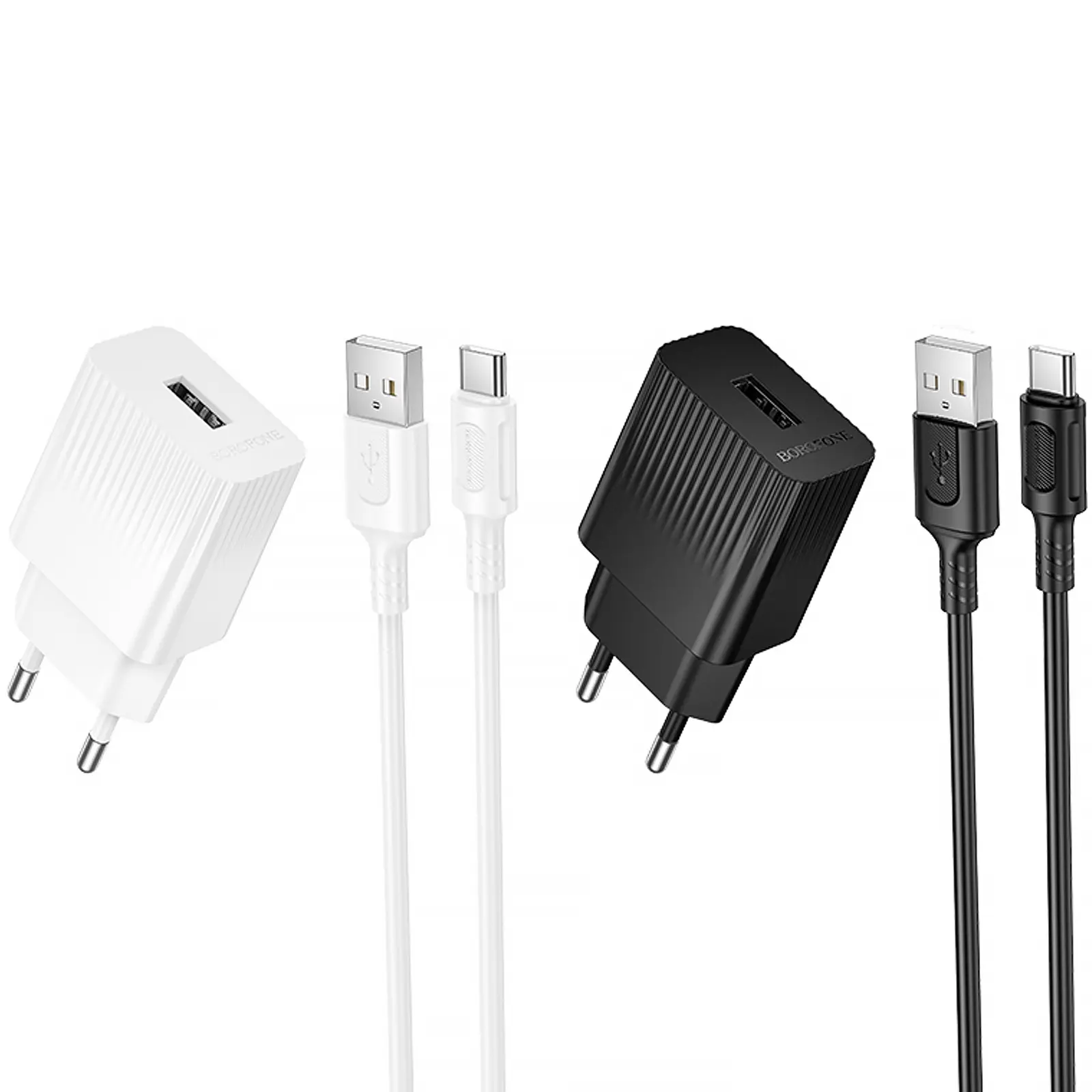 СЗУ Borofone BAS71A Source 10.5W (1USB-A) + кабель USB to Type-C, купить оптом с доставкой