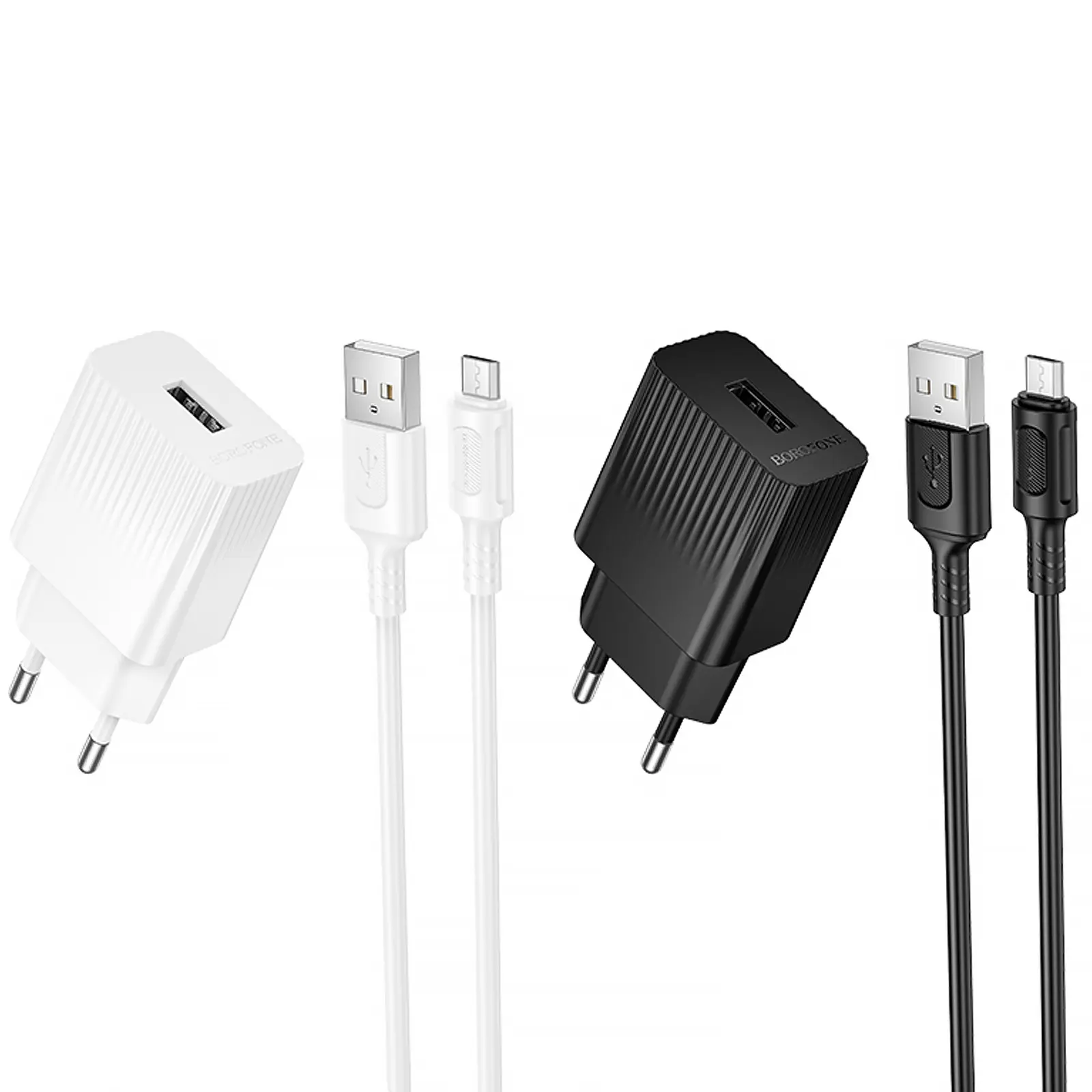 МЗП Borofone BAS71A Source 10.5W (1USB-A) + кабель USB to MicroUSB, купити оптом з доставкою