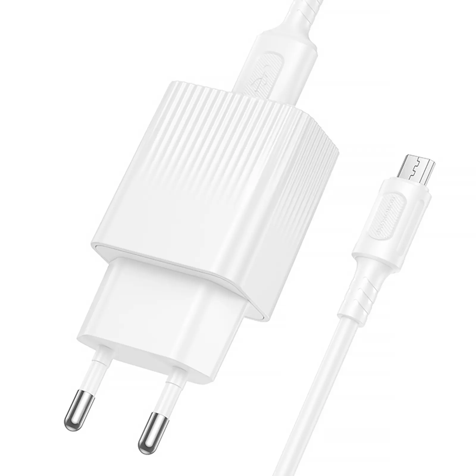 МЗП Borofone BAS71A Source 10.5W (1USB-A) + кабель USB to MicroUSB, White 2, купити оптом з доставкою