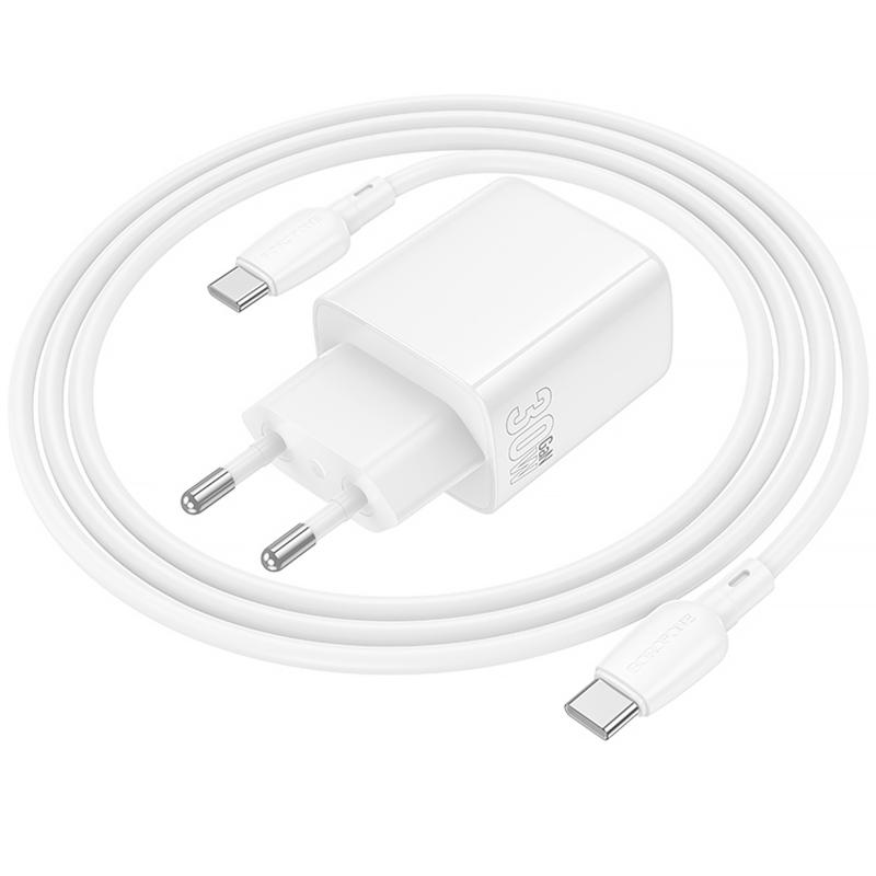 МЗП Borofone BN29 Fuente PD30W+QC3.0 (1USB-A/1C) + кабель Type-C to Type-C на малюнкі №2