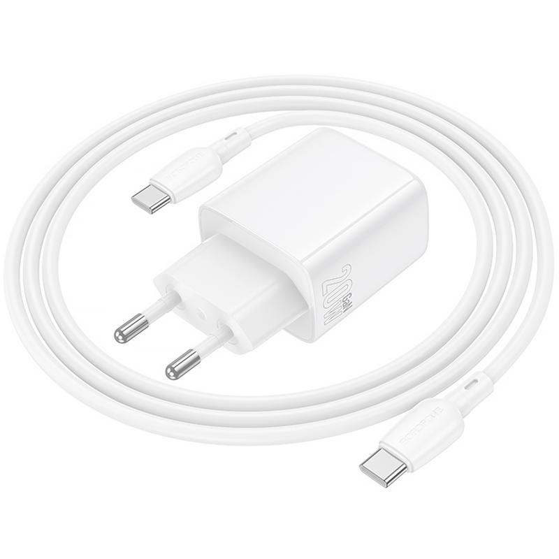 МЗП Borofone BN27 Fuente PD20W+QC3.0 (1USB-A/1C) + кабель Type-C to Type-C на малюнкі №2
