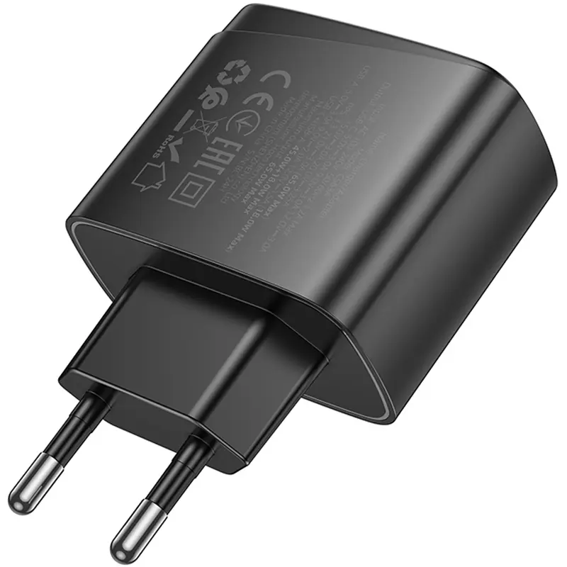 МЗП Hoco CS63A Bright PD65W+QC3.0 (1USB-A/1C), Black 4, купити оптом з доставкою