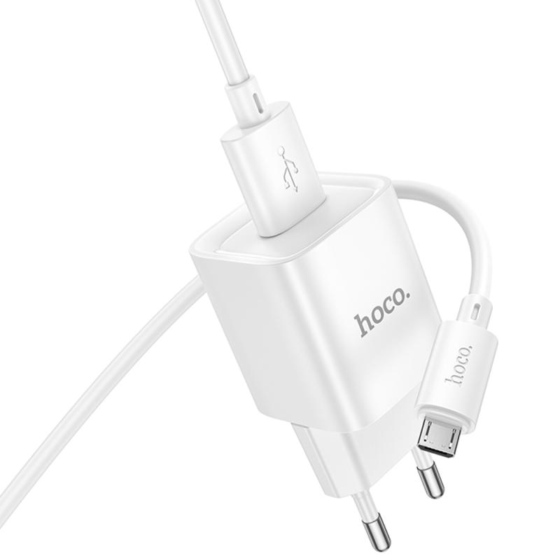 МЗП Hoco C145A Charm QC3.0 18W (1USB-A) + кабель USB to MicroUSB на малюнкі №5