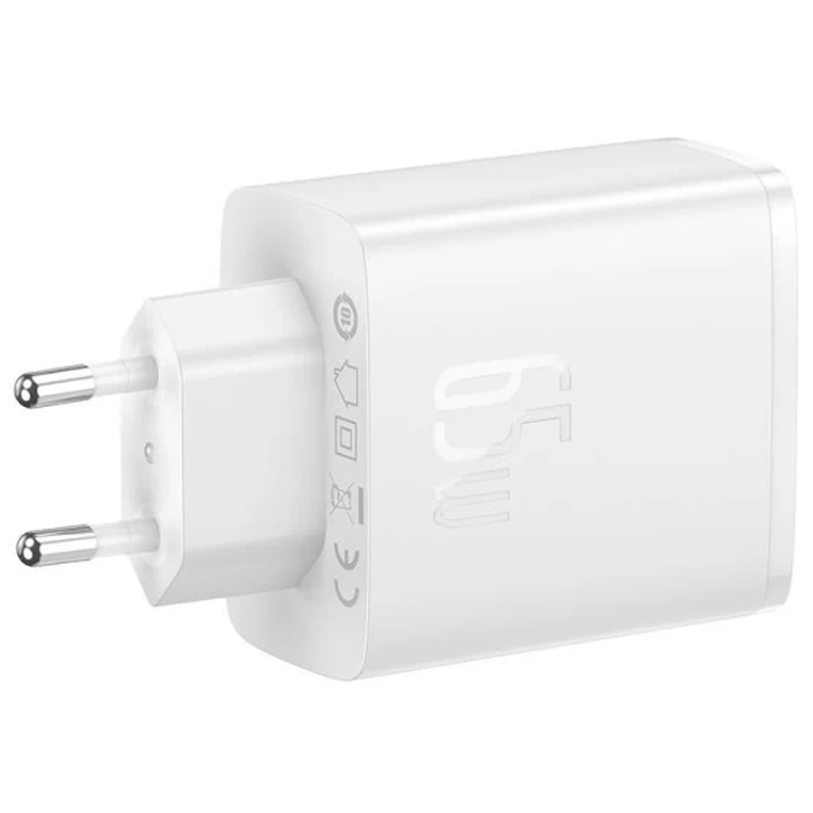 МЗП Baseus Cube Pro Fast Charger PD65W (1USB-A/2C) (P10111404), Moon White 2, купити оптом з доставкою