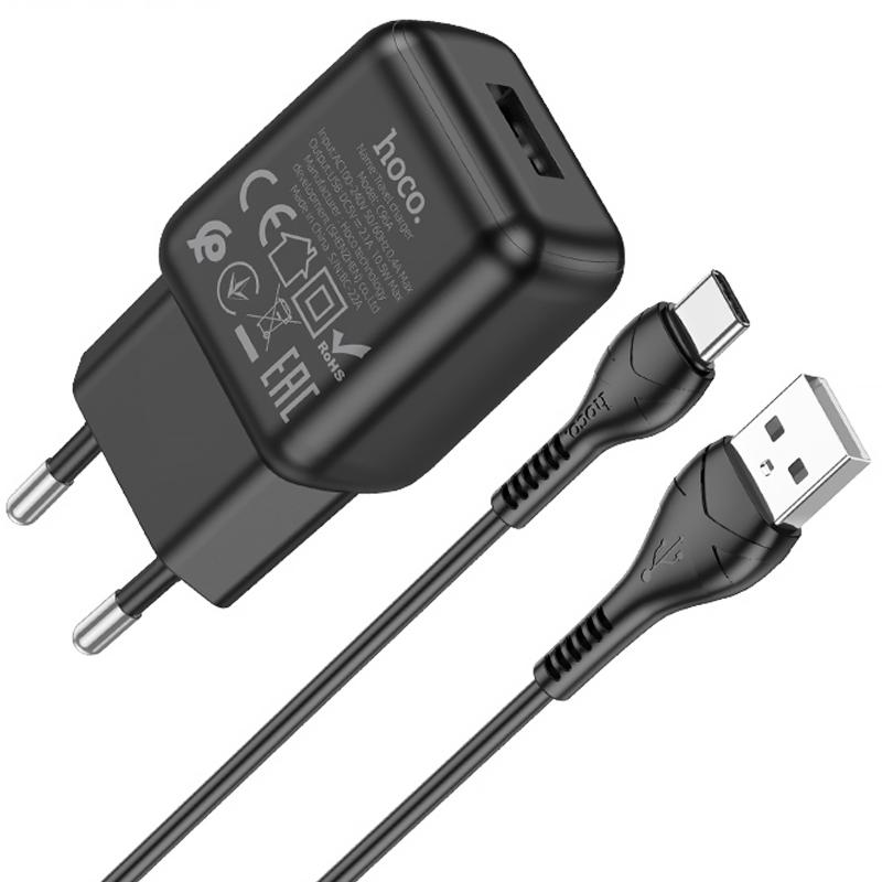 МЗП Hoco C96A (1USB/2.1A) + кабель USB to Type-C на малюнкі №2