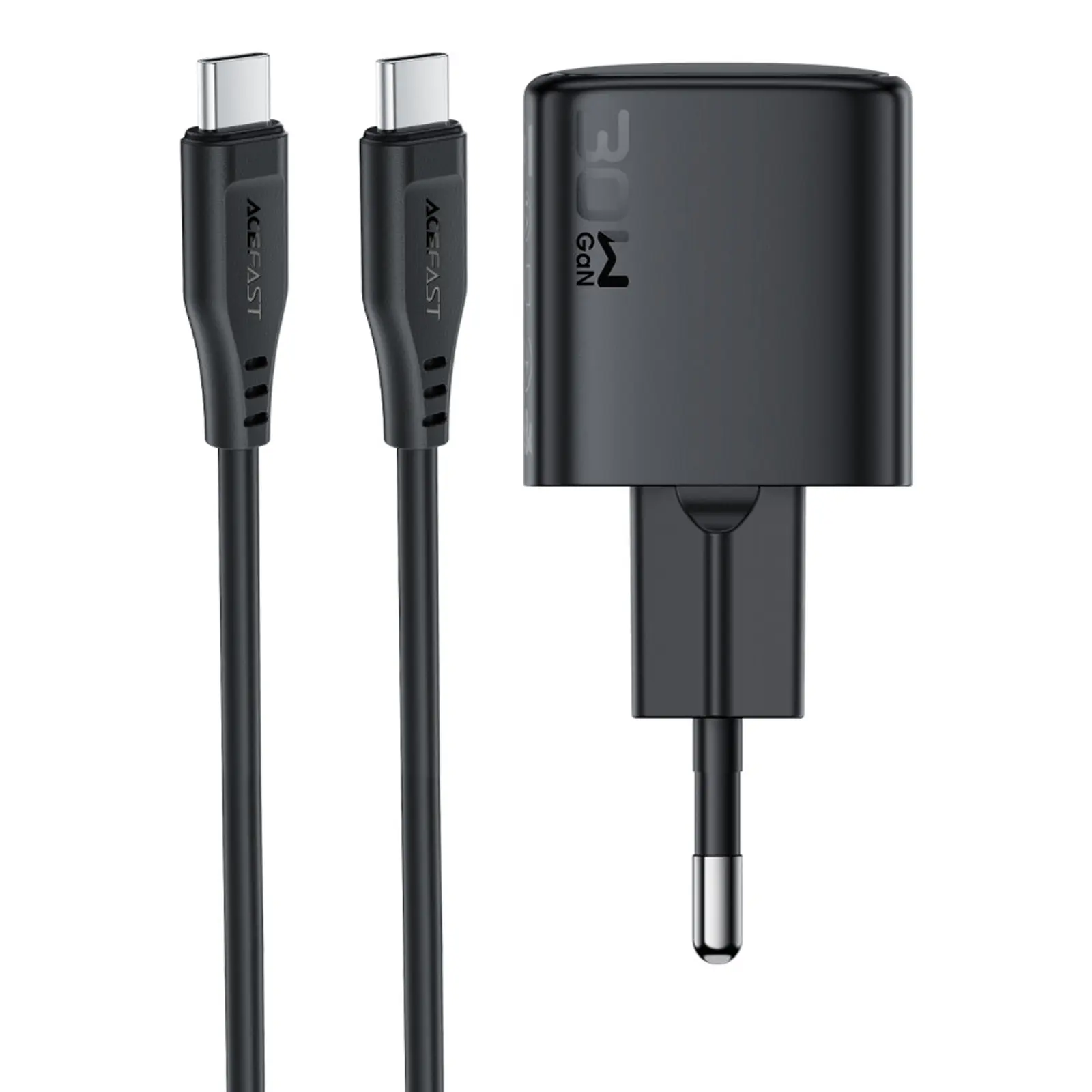 СЗУ Acefast A118 PD30W GaN (1USB-C) + кабель Type-C to Type-C, купить оптом с доставкой