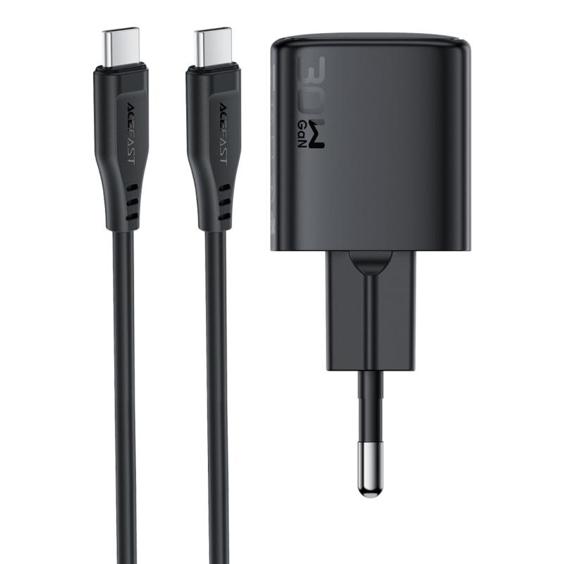 МЗП Acefast A118 PD30W GaN (1USB-C) + кабель Type-C to Type-C на малюнкі №1