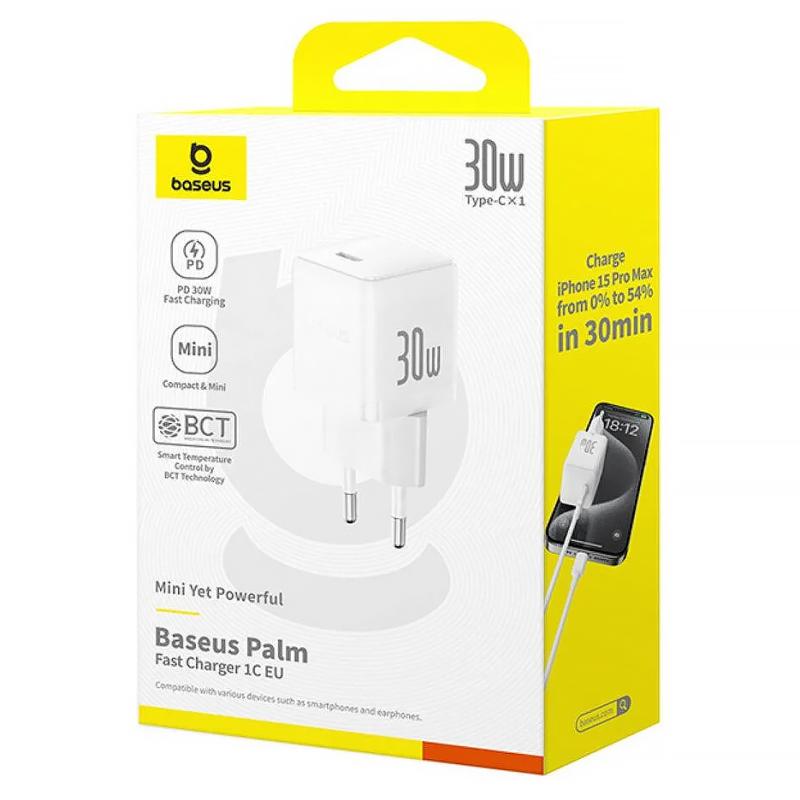 МЗП Baseus Palm Fast Charger 30W (1USB-C) (P10111605113-00) на малюнкі №5