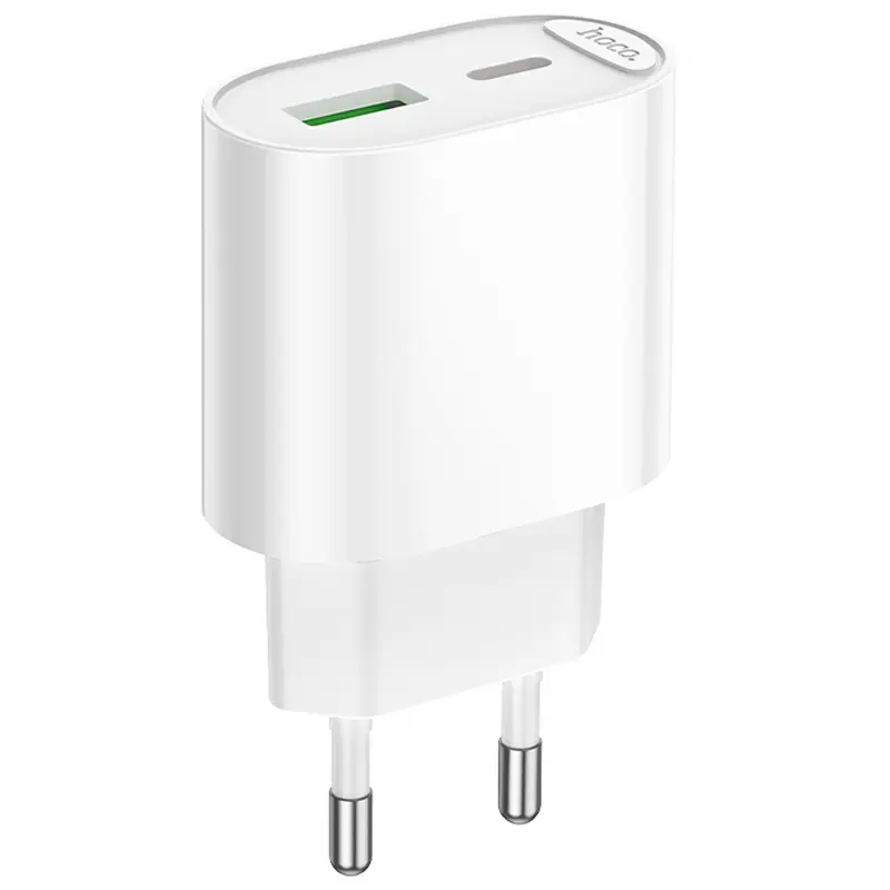СЗУ Hoco C109A Fighter PD20W+QC3.0 (1USB-A/1C), White, купить оптом с доставкой