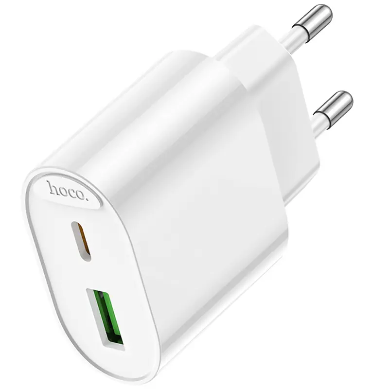 СЗУ Hoco C109A Fighter PD20W+QC3.0 (1USB-A/1C), White 1, купить оптом с доставкой