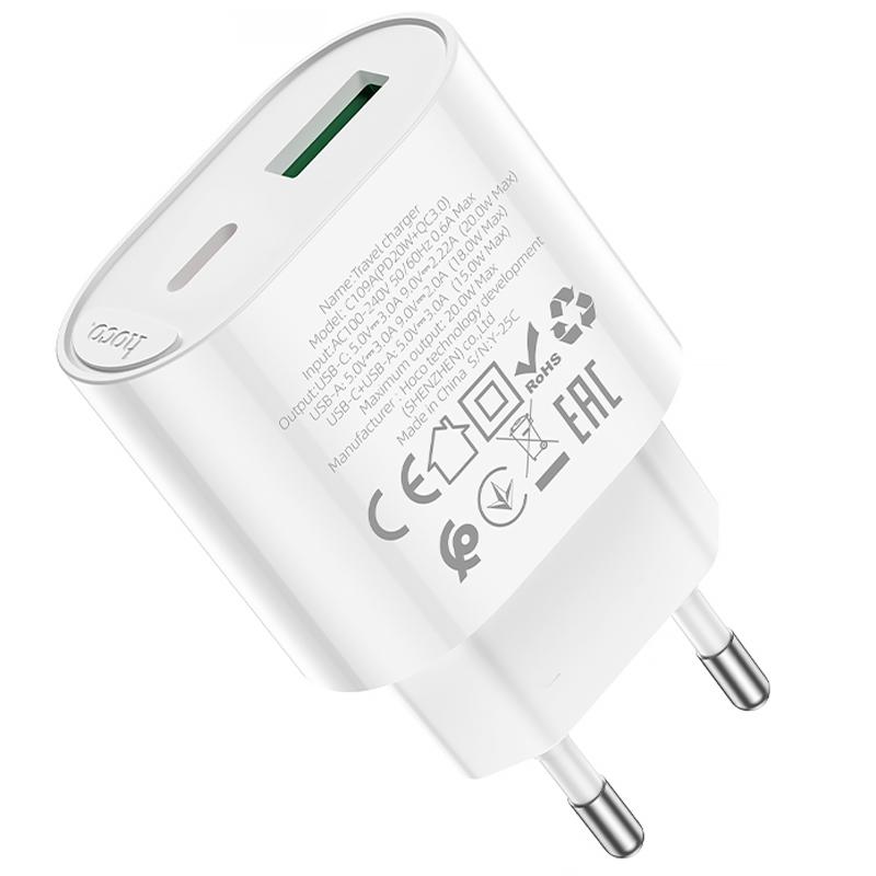 МЗП Hoco C109A Fighter PD20W+QC3.0 (1USB-A/1C) на малюнкі №6