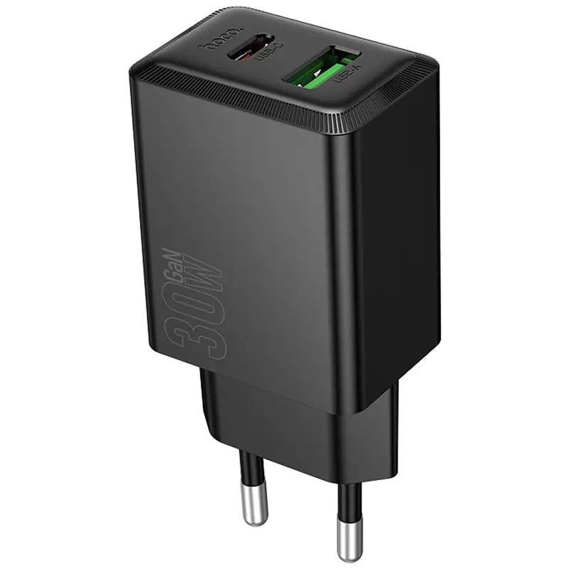 СЗУ Hoco N71 Nuevo PD30W+QC3.0 (1USB-A/1C), Black 3, купить оптом с доставкой
