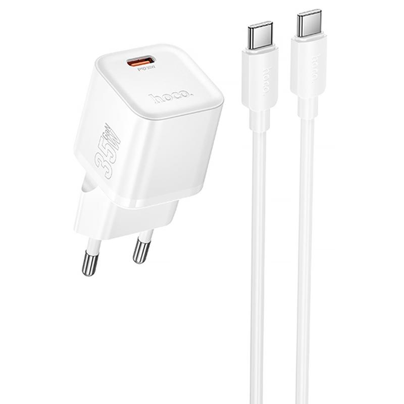 МЗП Hoco N66 Ingenious PD35W (1USB-C) + кабель Type-C to Type-C на малюнкі №1