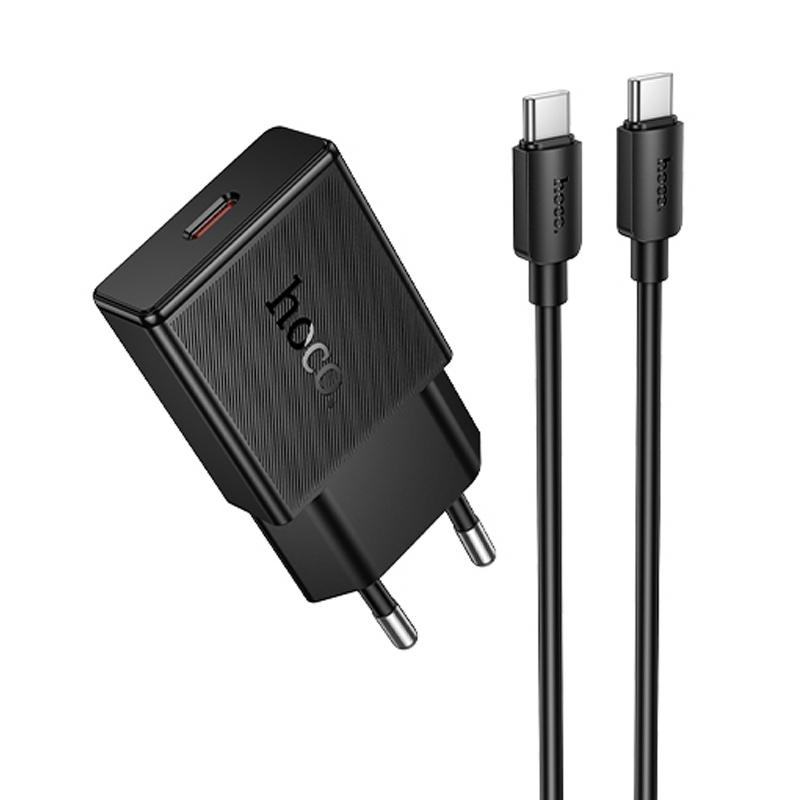 МЗП Hoco N74 Speed ultra-thin PD25W (1USB-C) + кабель Type-C to Type-C на малюнкі №1