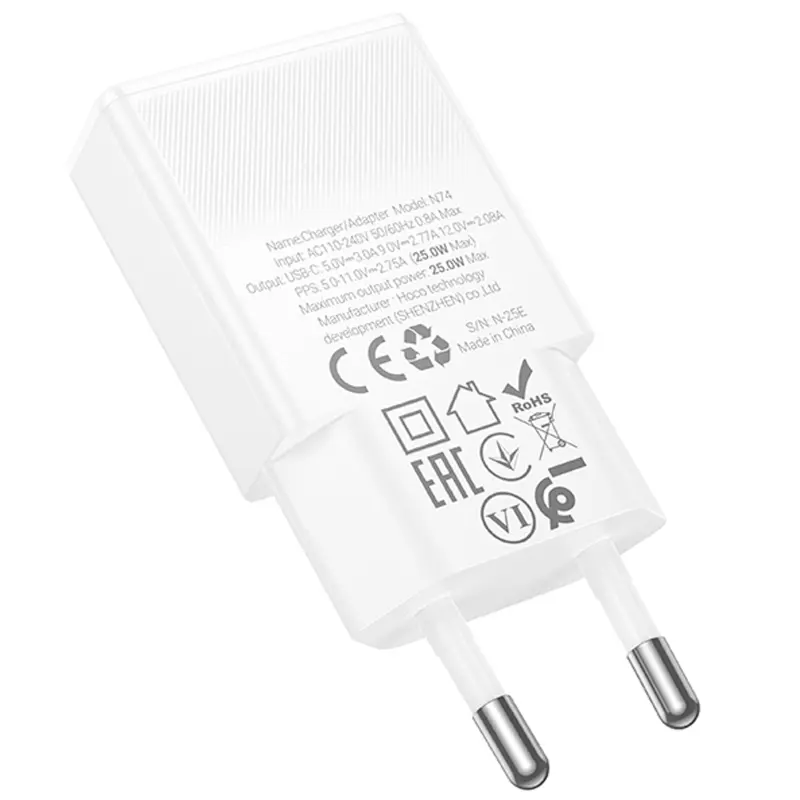 МЗП Hoco N74 Speed ultra-thin PD25W (1USB-C), White 2, купити оптом з доставкою