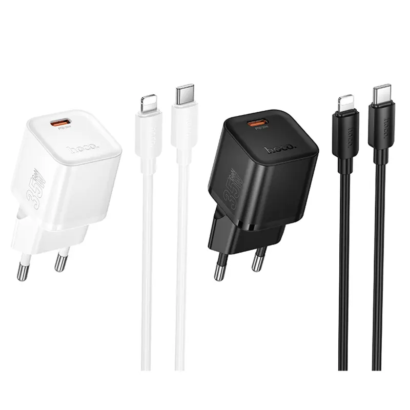 СЗУ Hoco N66 Ingenious PD35W (1USB-C) + кабель Type-C to Lightning, купить оптом с доставкой