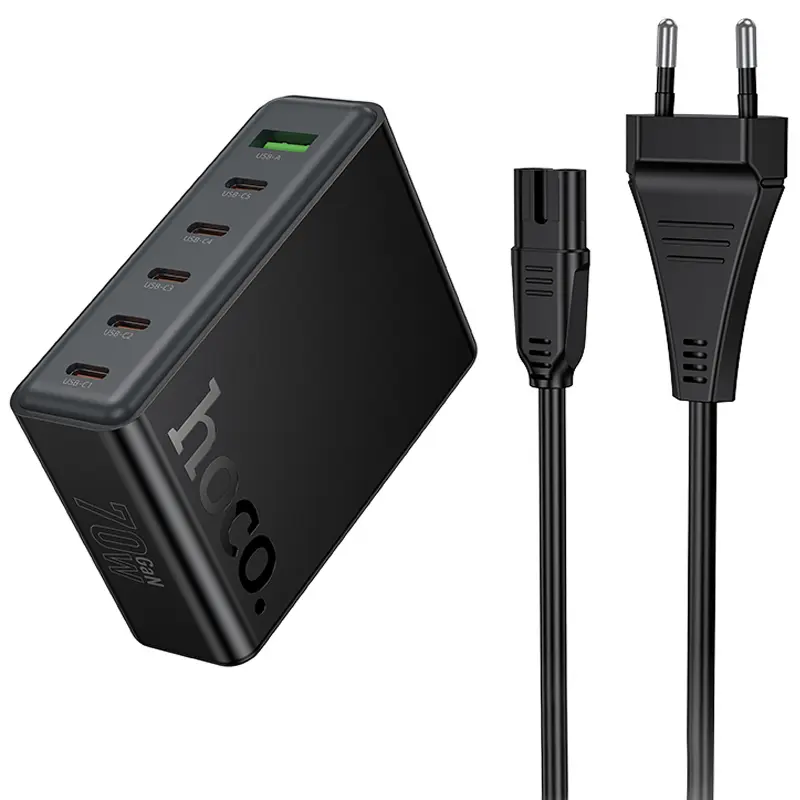 СЗУ Hoco C152A Modern PD70W 6in1 (5USB-C и 1USB-A), купить оптом с доставкой
