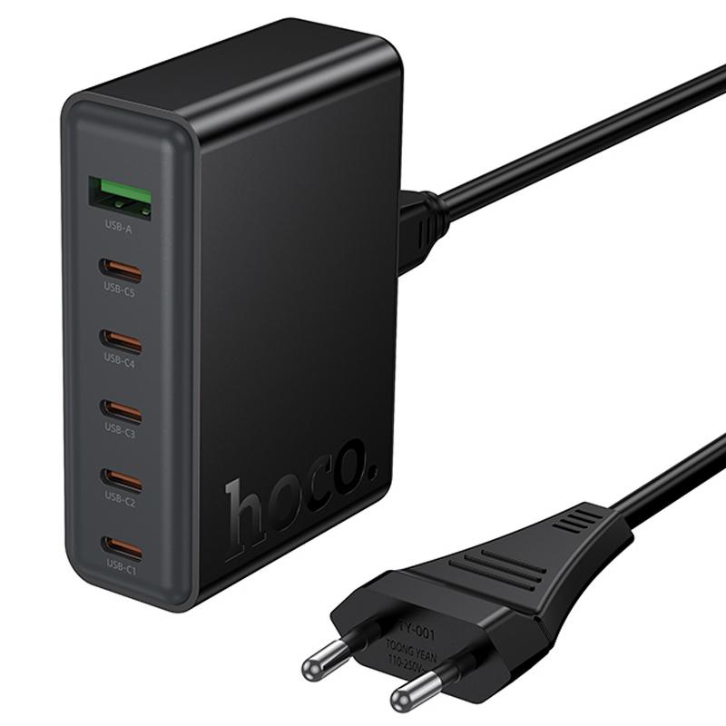 МЗП Hoco C152A Modern PD70W 6in1 (5USB-C і 1USB-A) на малюнкі №3