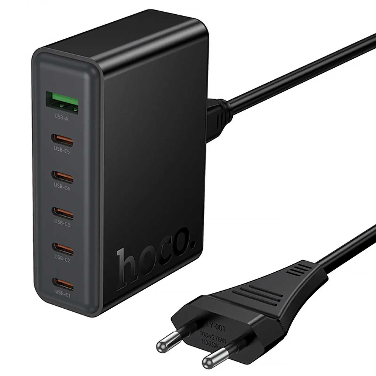 СЗУ Hoco C152A Modern PD70W 6in1 (5USB-C и 1USB-A), Black 2, купить оптом с доставкой