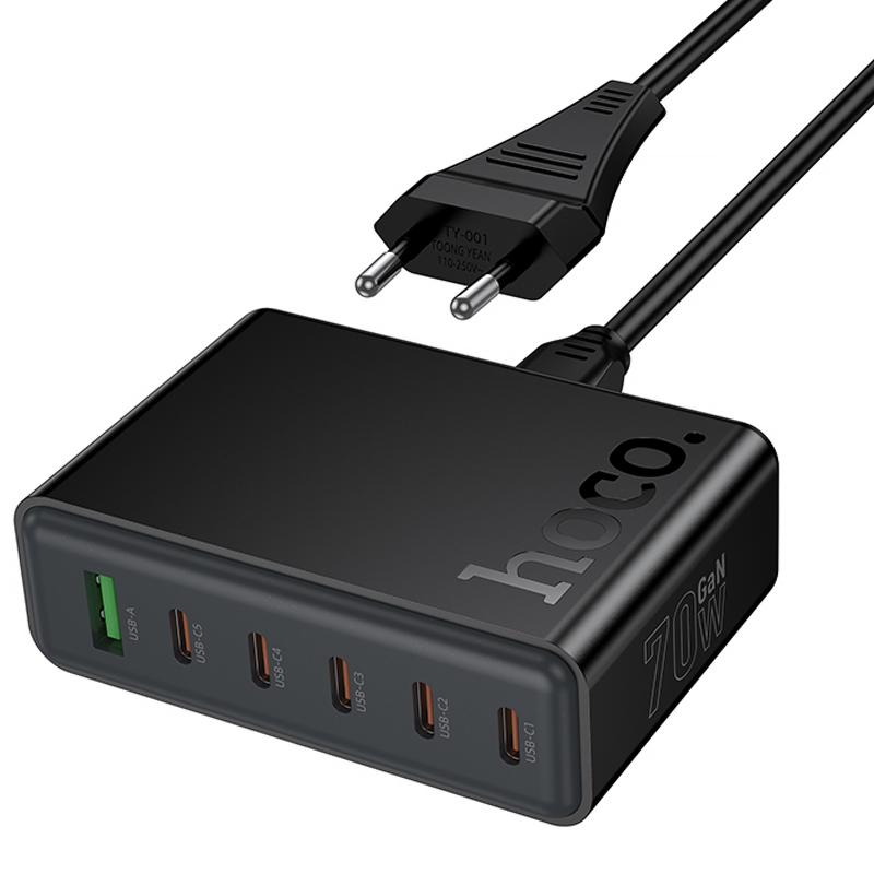 МЗП Hoco C152A Modern PD70W 6in1 (5USB-C і 1USB-A) на малюнкі №4