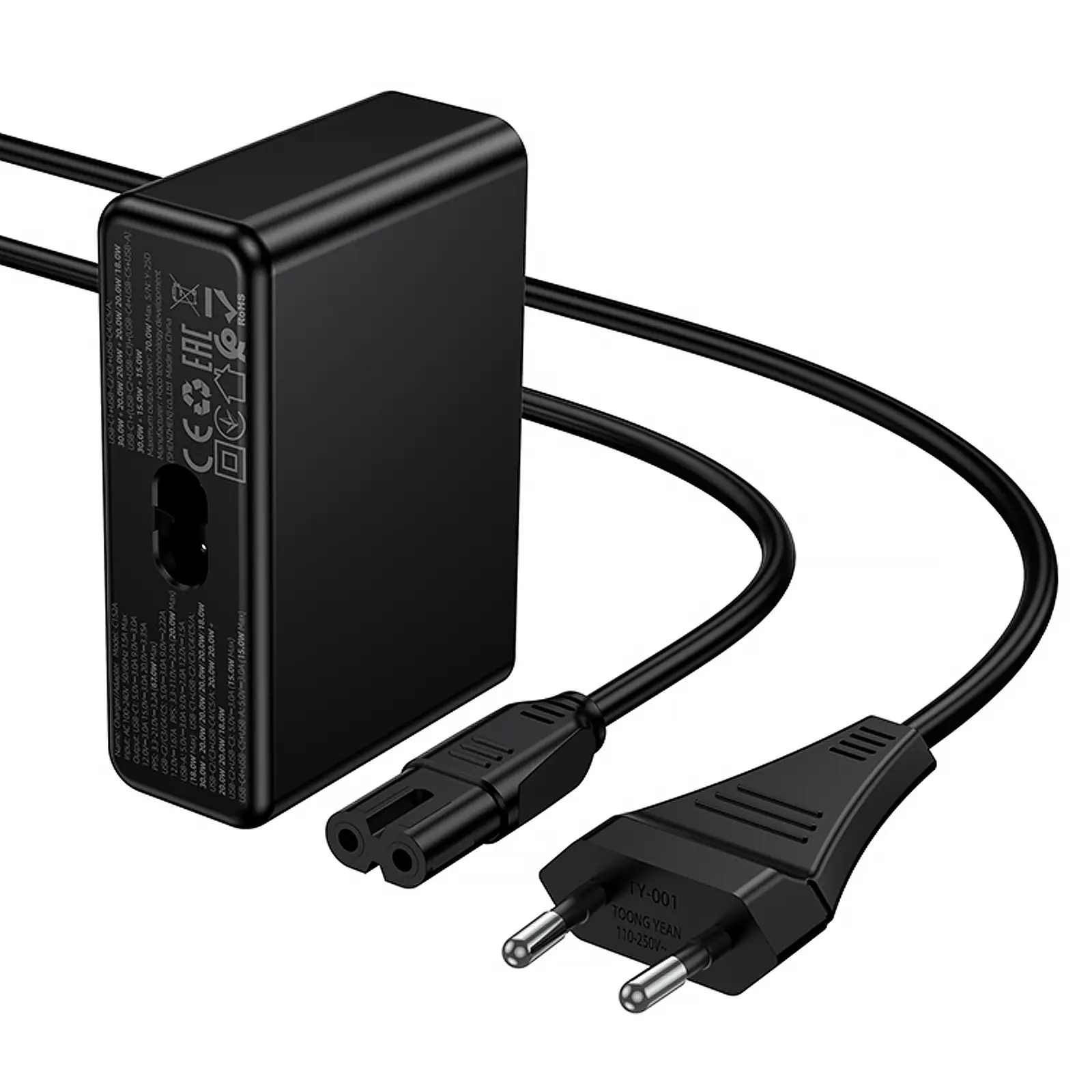СЗУ Hoco C152A Modern PD70W 6in1 (5USB-C и 1USB-A), Black 4, купить оптом с доставкой