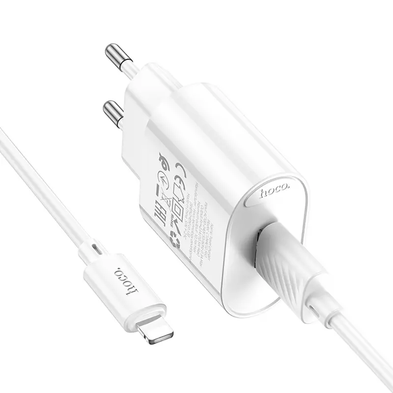 СЗУ Hoco C109A Fighter 10.5W (1USB-A) + кабель USB to Lightning, White 3, купить оптом с доставкой