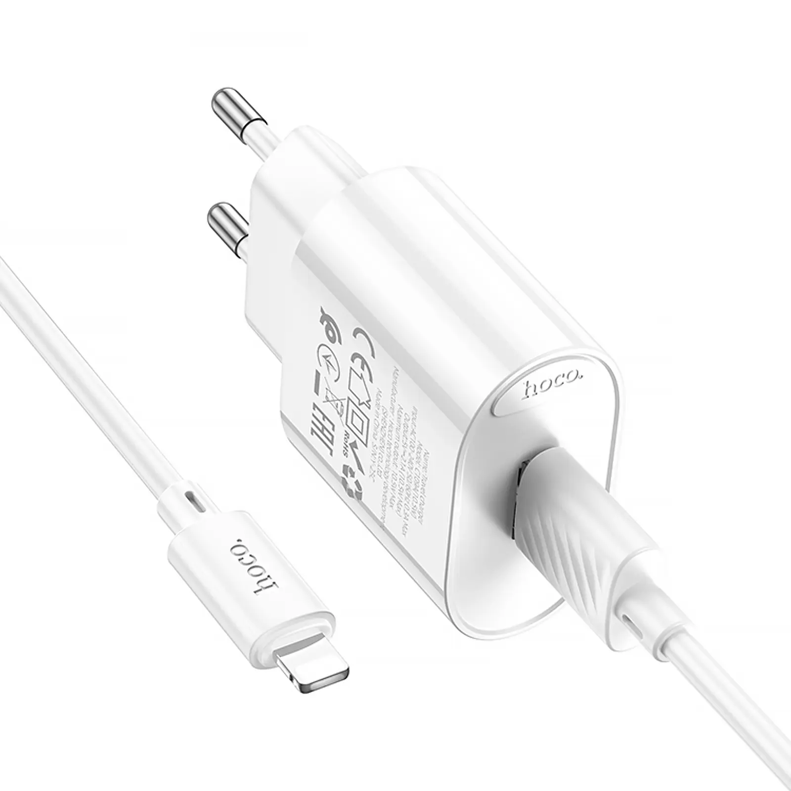 СЗУ Hoco C109A Fighter 10.5W (1USB-A) + кабель USB to Lightning, White 3, купить оптом с доставкой