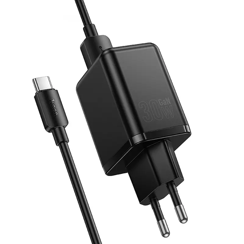 СЗУ Hoco C157A Smart PD30W+QC3.0 (1USB-A/1C) + кабель USB to Type-C, Black 4, купить оптом с доставкой