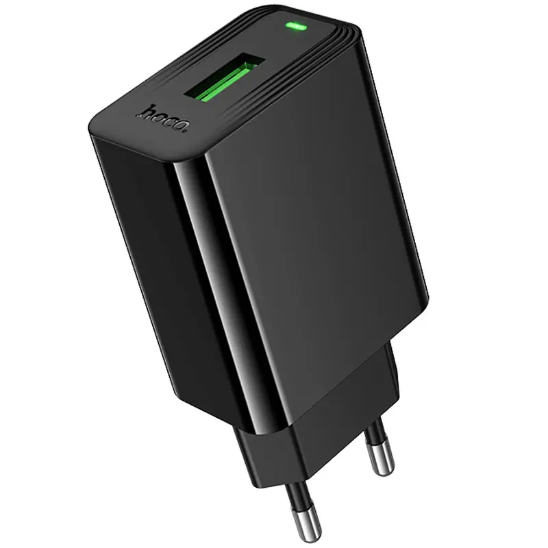 МЗП Hoco CS92A Leader 18W+QC3.0 (1USB-A), Black, купити оптом з доставкою
