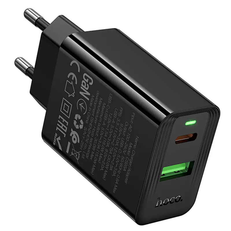 МЗП Hoco CS95A Leader PD30W+QC3.0 (1USB-A/1C), Black 4, купити оптом з доставкою