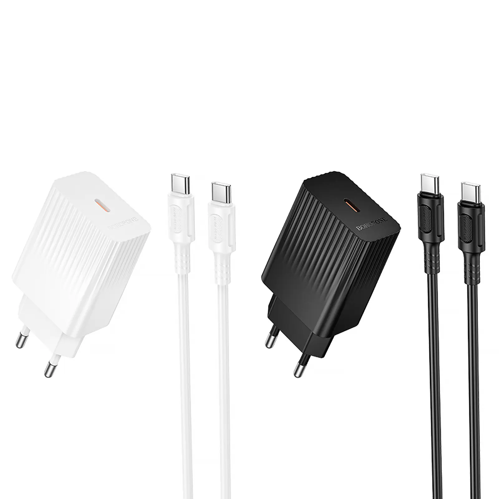 СЗУ Borofone BAS73A Source PD20W (1USB-C) + кабель Type-C to Type-C, купить оптом с доставкой