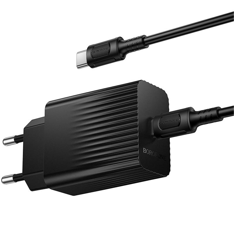 МЗП Borofone BAS73A Source PD20W (1USB-C) + кабель Type-C to Type-C на малюнкі №3