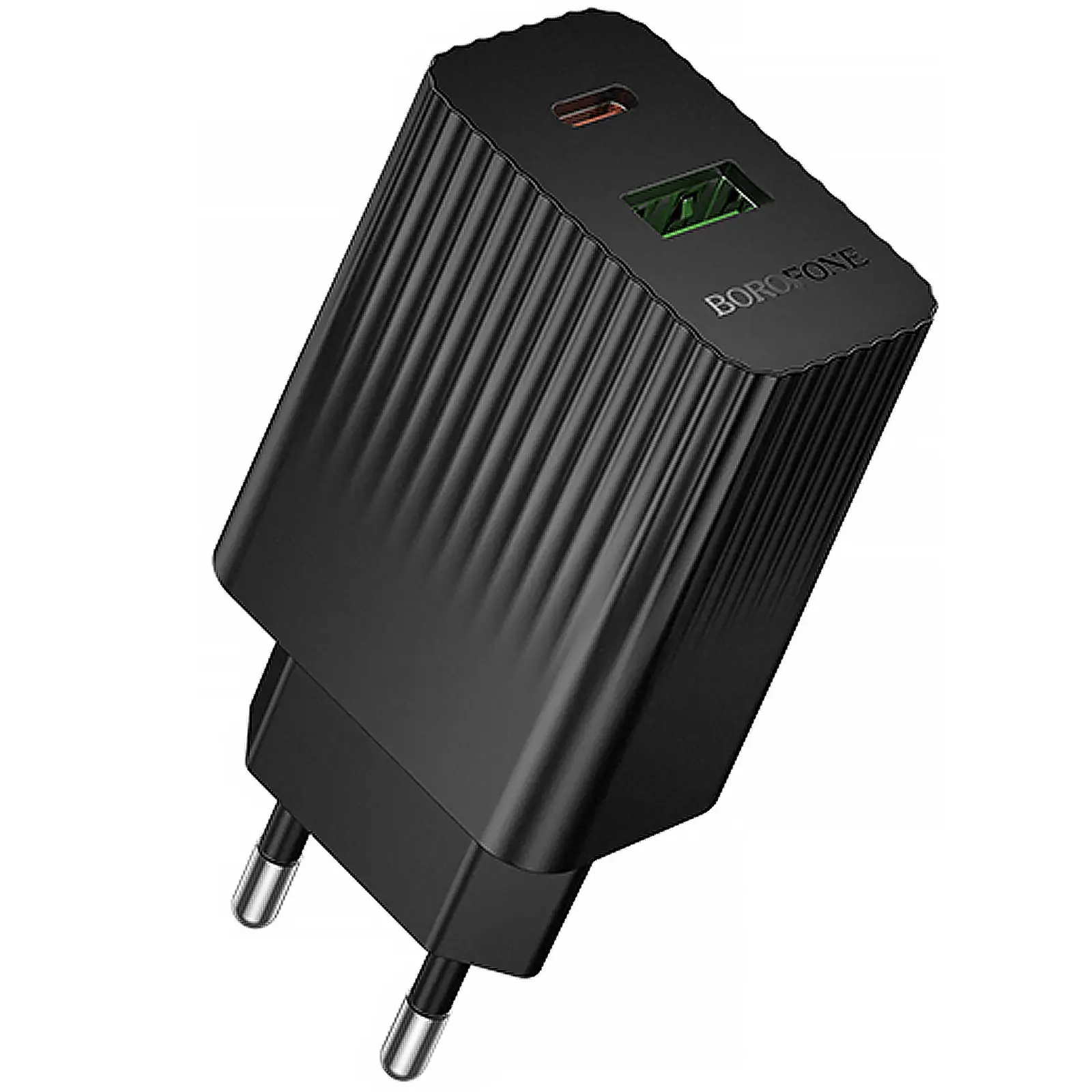 МЗП Borofone BAS76A Source PD30W+QC3.0 (1USB-A/1C), Black, купити оптом з доставкою