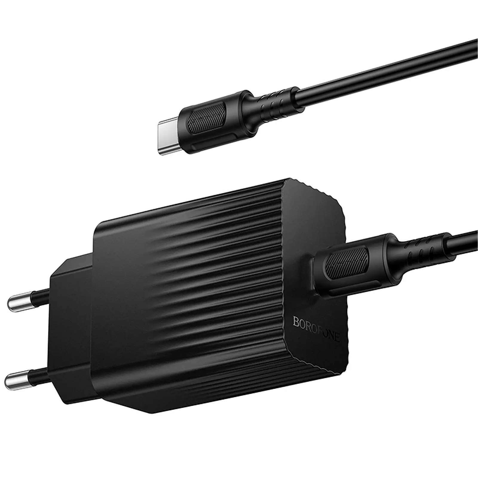 СЗУ Borofone BAS75A Source PD30W (1USB-C) + кабель Type-C to Type-C, Black 2, купить оптом с доставкой