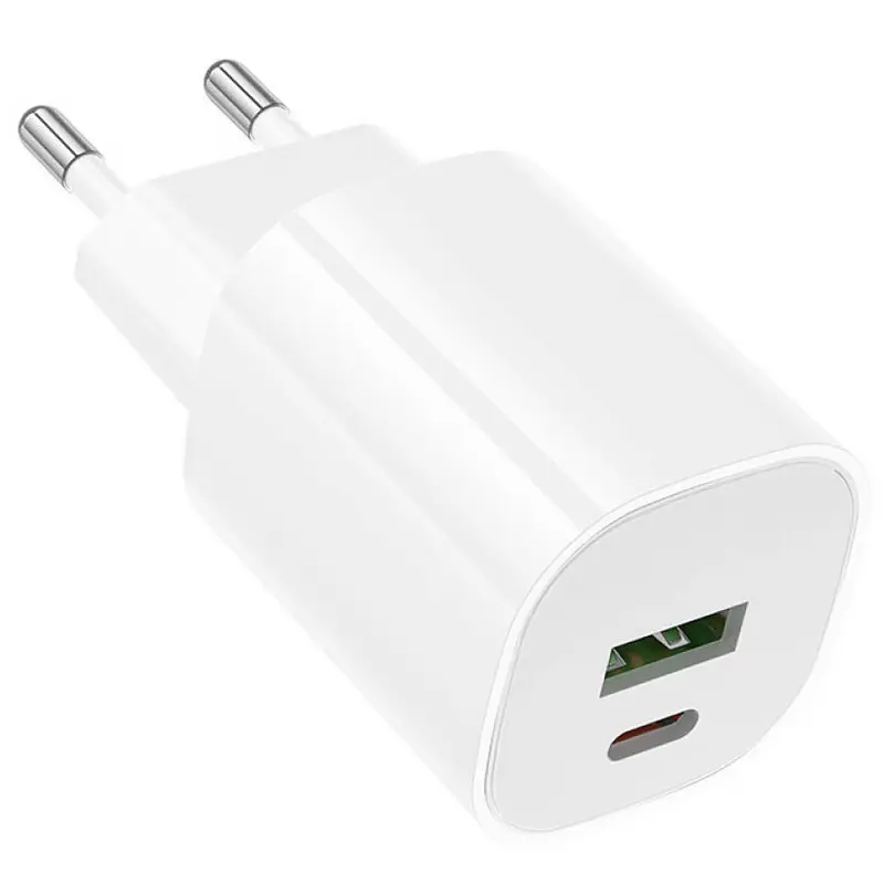 МЗП Borofone BA104A Pudding PD20W+QC3.0 (1USB-A/1C), White 2, купити оптом з доставкою