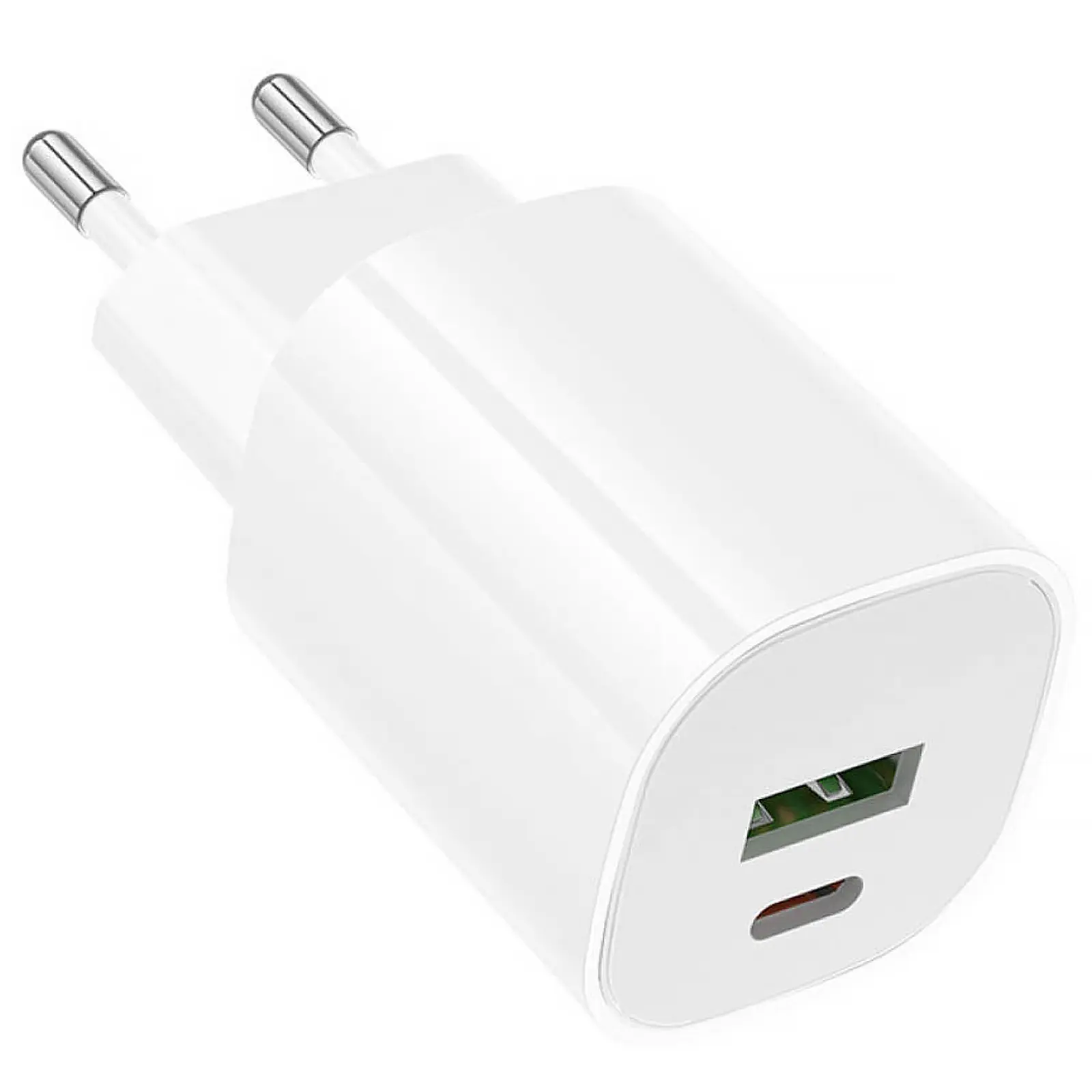 МЗП Borofone BA104A Pudding PD20W+QC3.0 (1USB-A/1C), White 2, купити оптом з доставкою