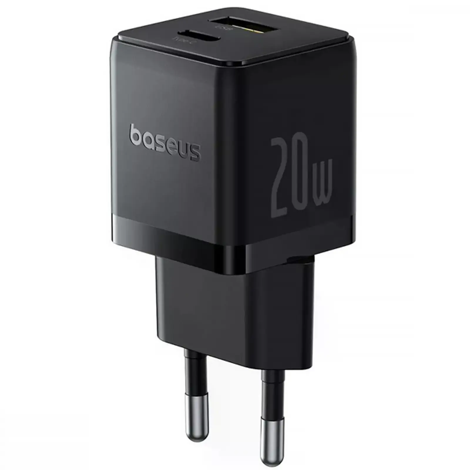 МЗП Baseus Palm Fast Charger 20W (1USB-A/1C) (P10111608), Cluster Black, купити оптом з доставкою