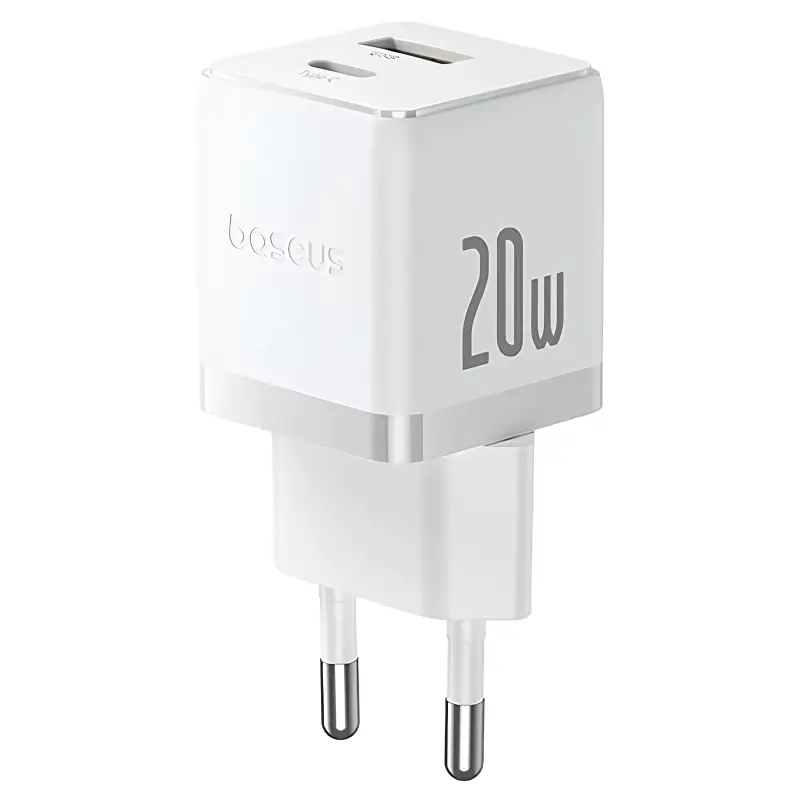 СЗУ Baseus Palm Fast Charger 20W (1USB-A/1C) (P10111608), Moon White, купить оптом с доставкой