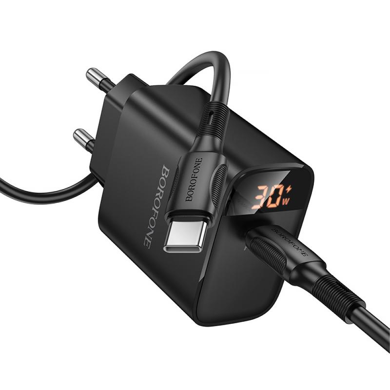 МЗП Borofone BA97A PD30W (1USB-C) + кабель Type-C to Type-C на малюнкі №3