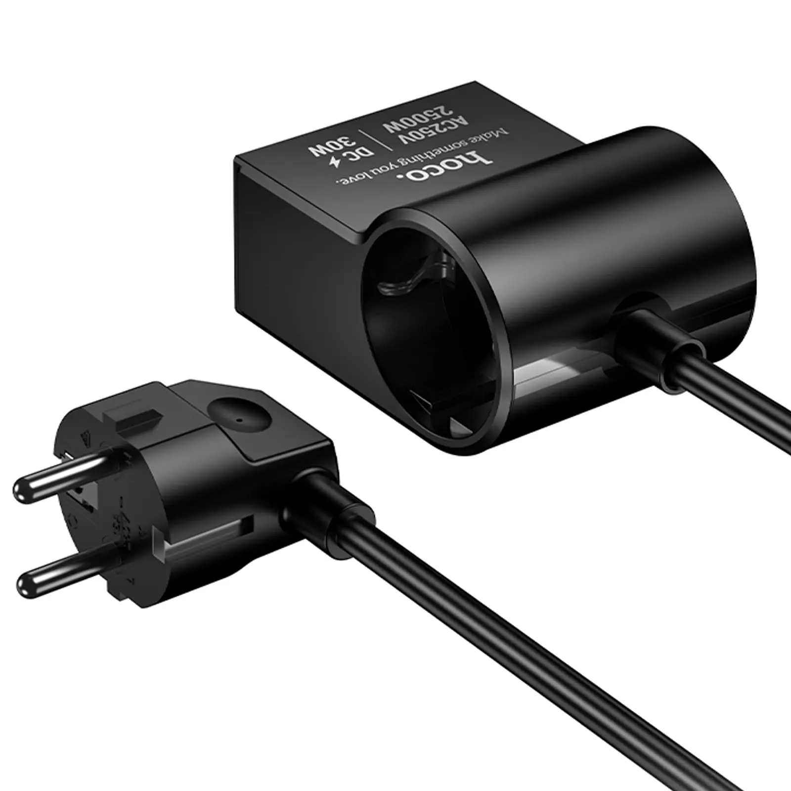 СЗУ Hoco AC33 Win 1 position 30W QC+PD (1USB-A/2C/1Socket) (1.5m), Black 3, купить оптом с доставкой