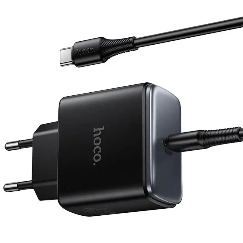 СЗУ Hoco C159A Upgrade PD65W (1USB-C) + кабель Type-C to Type-C, Black 2, купить оптом с доставкой