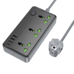Удлинитель Borofone BAC2A (3USB-A/1C/3xSocket) (1.5m)