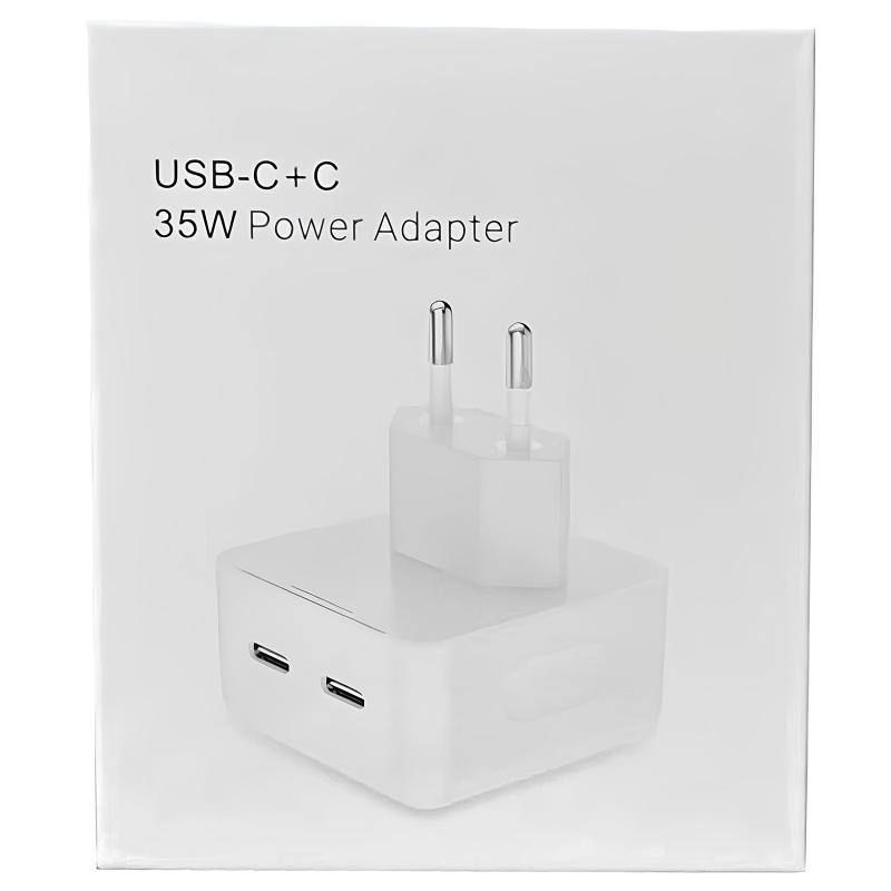 МЗП 35W Dual Mini Power Adapter for Apple (2USB-C) (AA) (box) на малюнкі №3