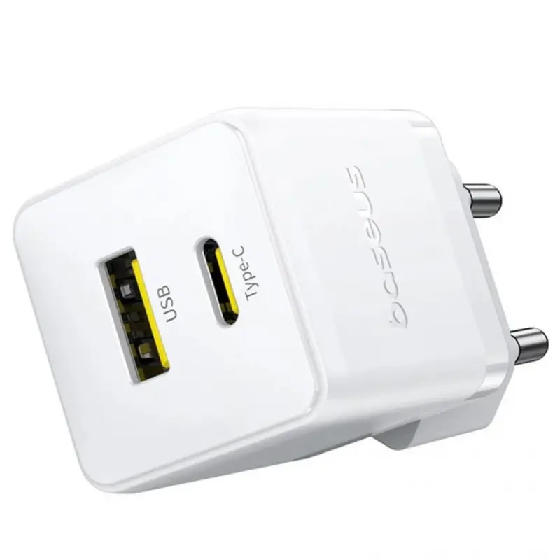 СЗУ Baseus Palm Fast Charger 30W (1USB-A/1C) (P1011160A), Moon White 2, купить оптом с доставкой