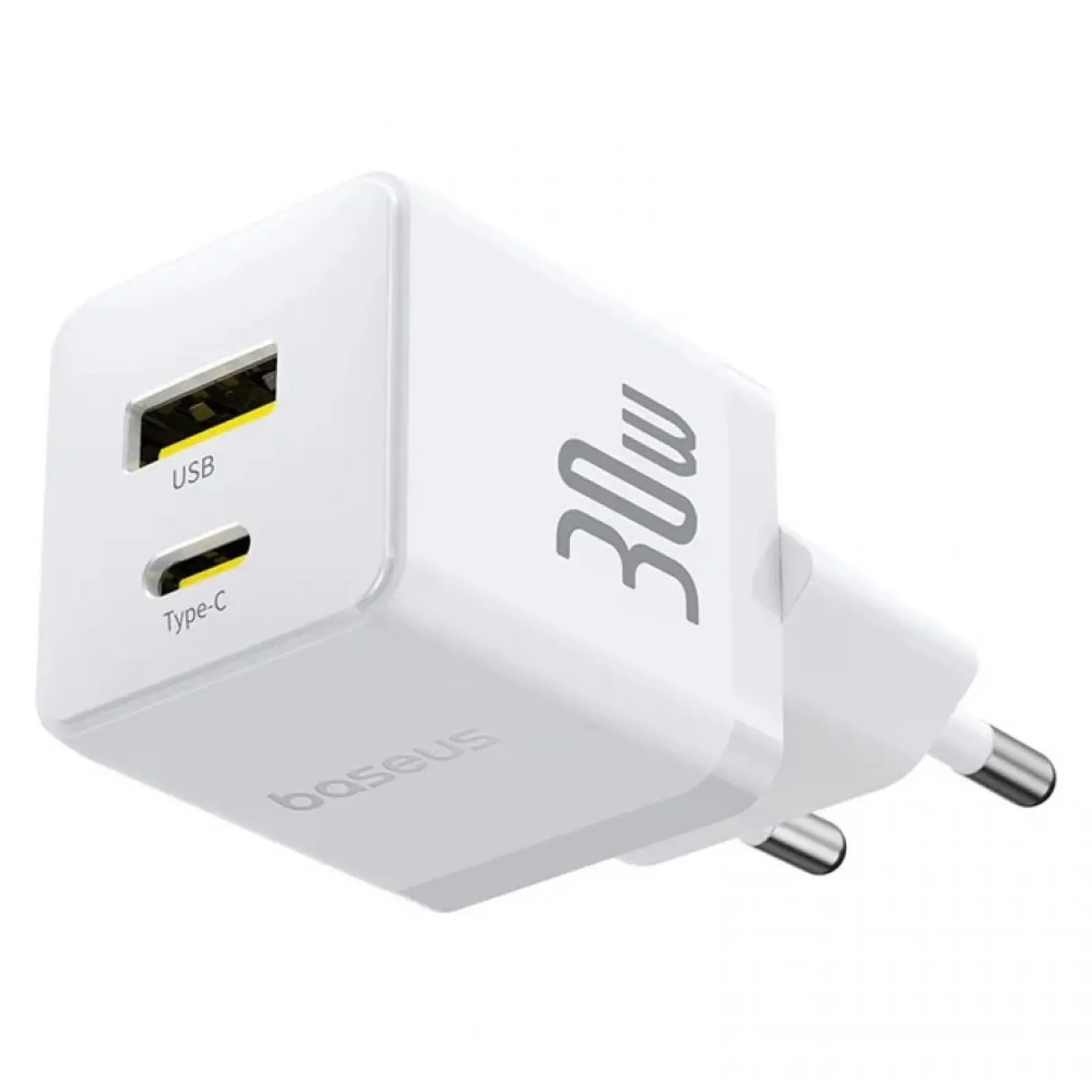 СЗУ Baseus Palm Fast Charger 30W (1USB-A/1C) (P1011160A), Moon White 3, купить оптом с доставкой