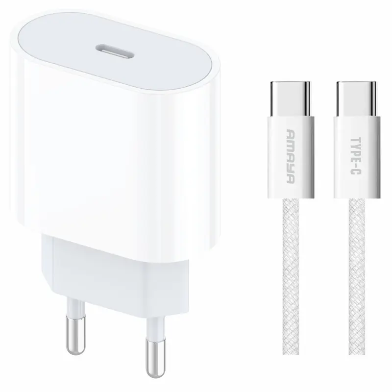 СЗУ Amaya E69S PD35W (1USB-C) + кабель Type-C to Type-C, купить оптом с доставкой