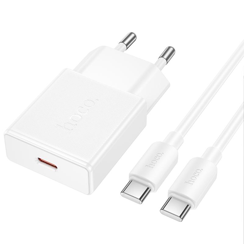 МЗП Hoco N72 Speed ultra-thin PD20W (1USB-C) + кабель Type-C to Type-C на малюнкі №1