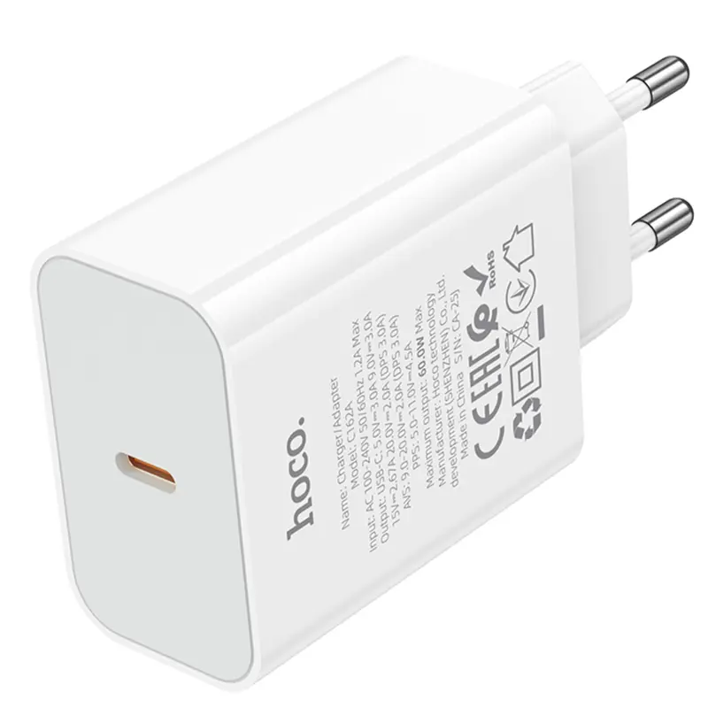 МЗП Hoco C162A Source PD40W (1USB-C), White 2, купити оптом з доставкою