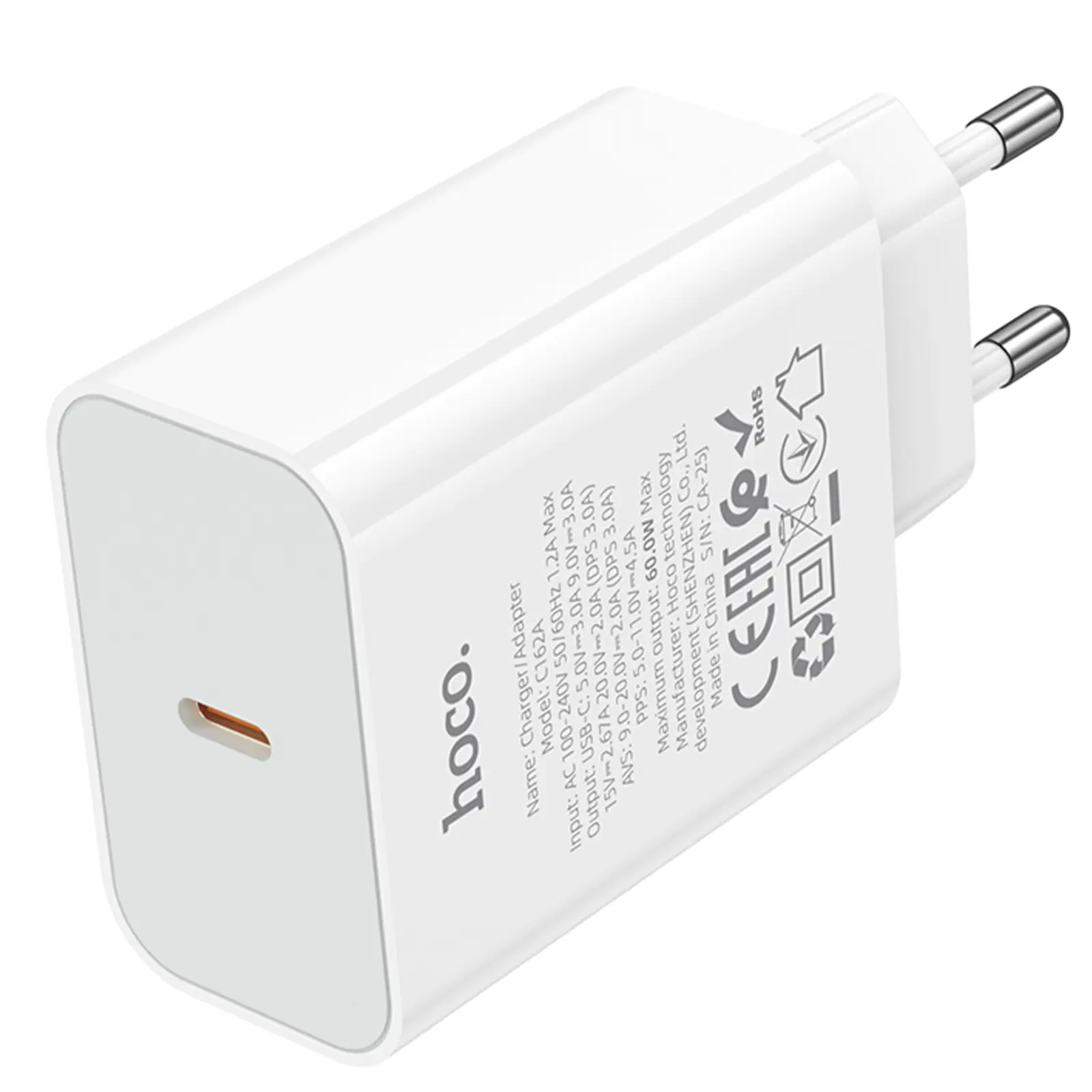 МЗП Hoco C162A Source PD40W (1USB-C), White 2, купити оптом з доставкою