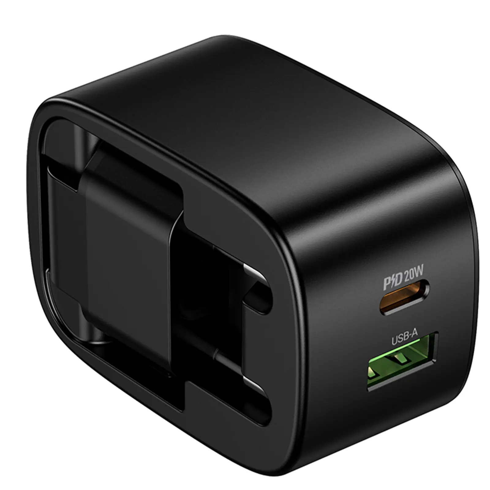 МЗП Hoco CS101A Folding PD20W+QC3.0 (1USB-A/1C), Black 4, купити оптом з доставкою